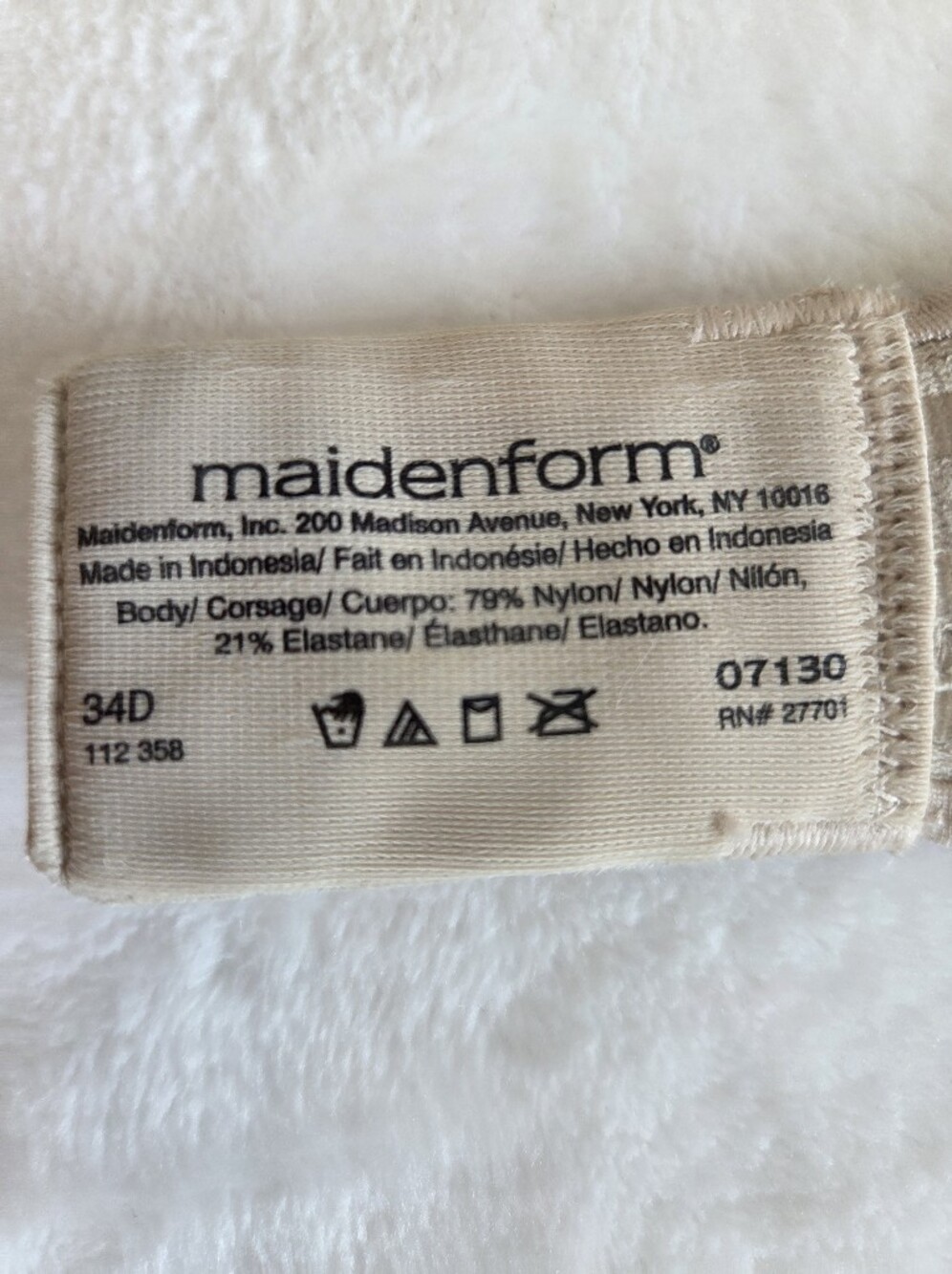 NWT Maidenform 34D Strapless Bra in Nude - Picture 5 of 7